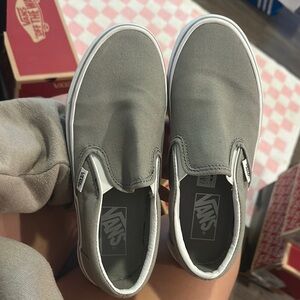 Vans Gray Slip-On Sneakers